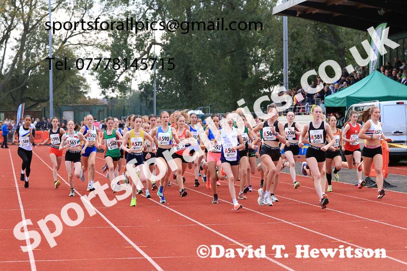 Girls Under-15s, 2024 Northern Mens 6 and Womens 4 and Youngsters Relays, Stanley Park, Blackpool.  Photo: David T. Hewitson/Sports for All Pics
